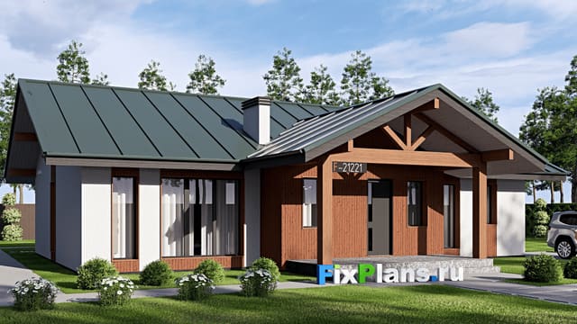 Одноэтажный дом F-21221