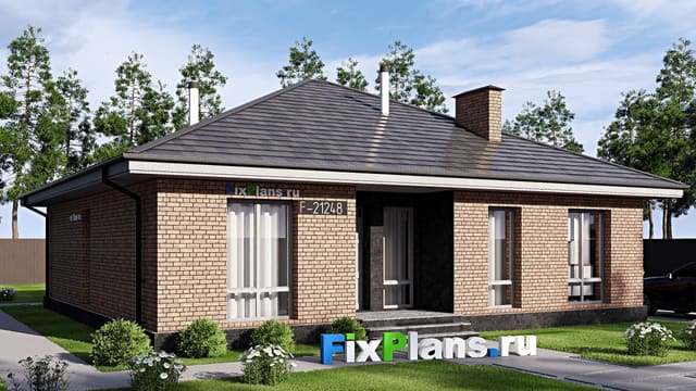 Одноэтажный дом F-21248
