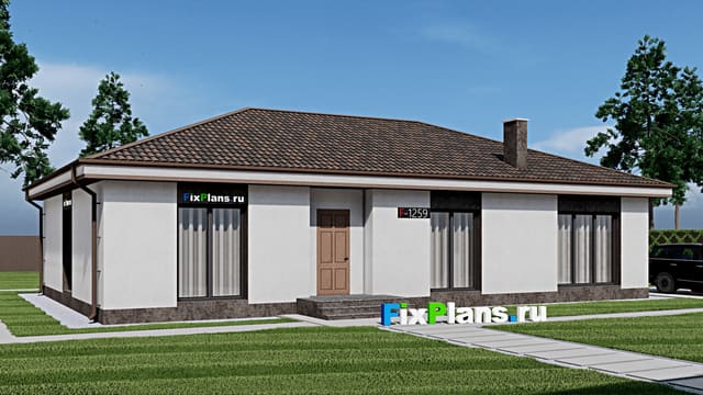 Одноэтажный дом F - 1259
