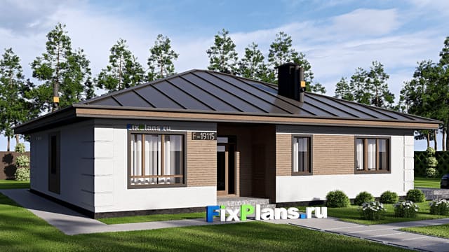 Одноэтажный дом F-19115